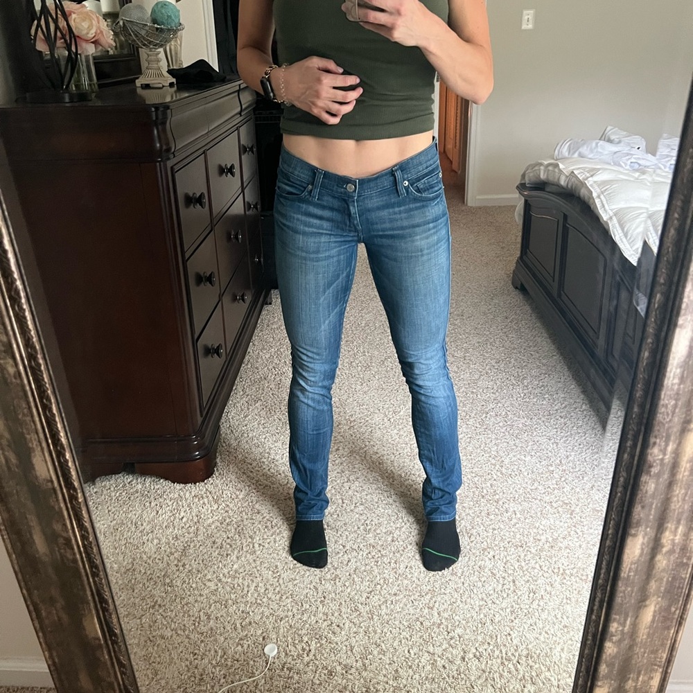 7 for all mankind low rise jeans
